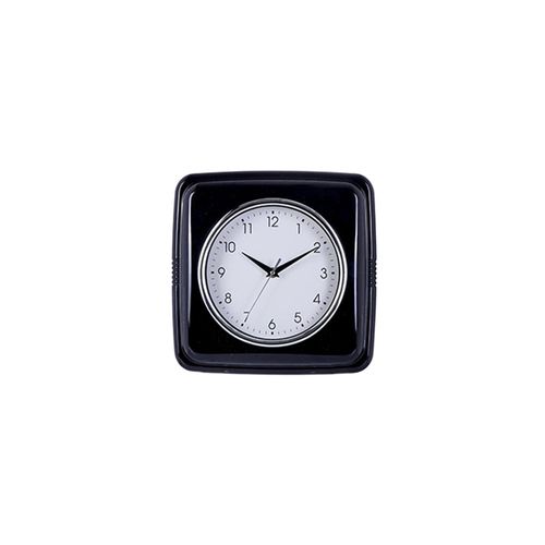 Reloj Pared Cuad Negro 28x28