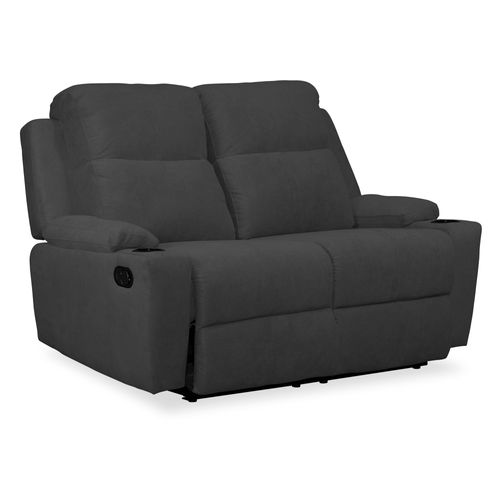 Sofa Reclinable 2 Ptos Marsella Tela/gri