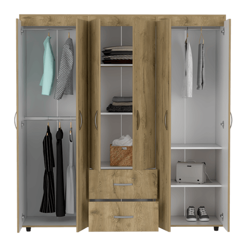 Closet Bariloche 180 X 170 X 50 RTA Blanco + Macadamia
