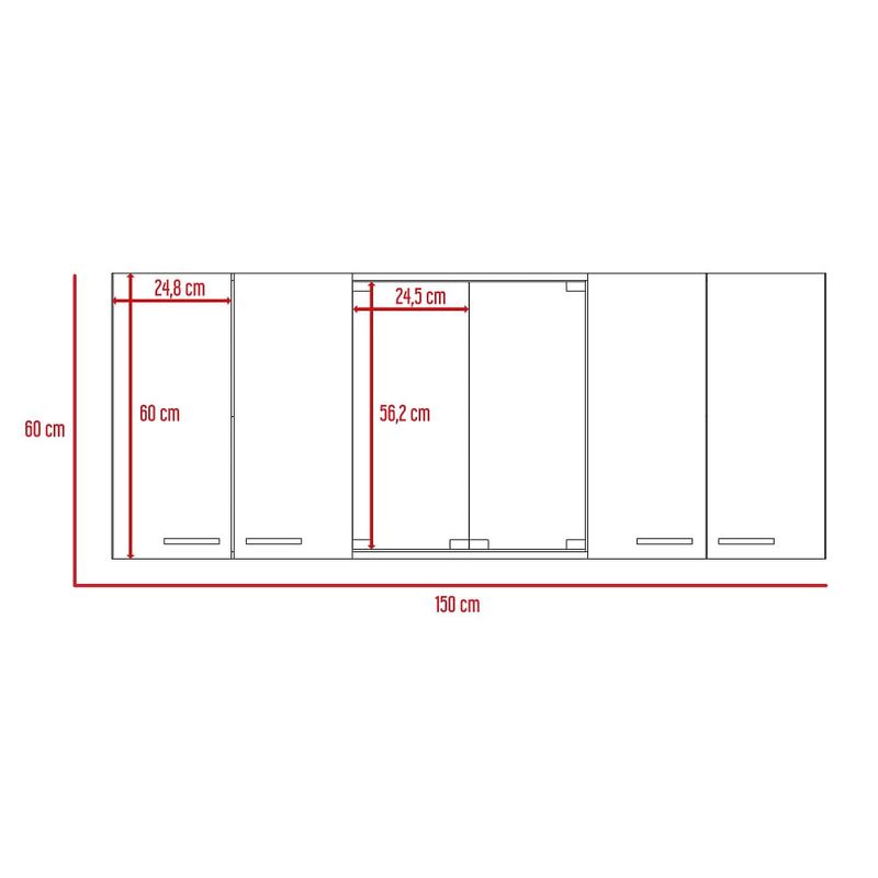 Mueble Superior Cocina River 150 Wengue