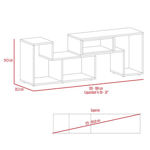 Rack extensible Beijing RTA Caramelo
