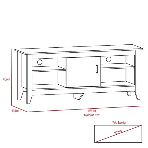 Rack Essential TV de 65 con Puerta RTA Rovere