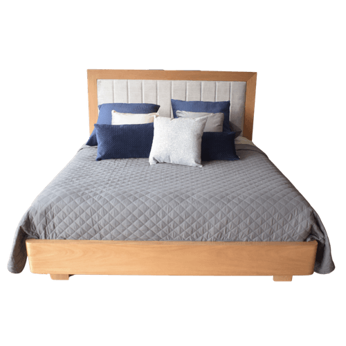 Cama 160 Tapiz Manhatan Tela/plata