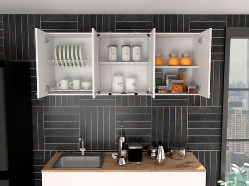 Gabinete superior Cocina con Vidrio RTA Blanco