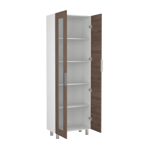 Mueble Alacena Fendi RTA Blanco + Castaño