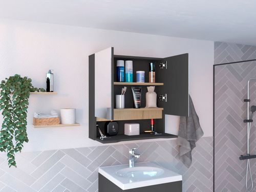 Mueble de Pared para Baño Laurent RTA Plomo + Duna