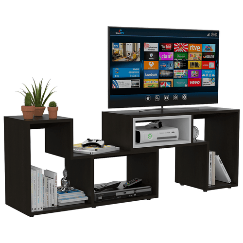 Rack TV Extensible Zembrano RTA Wengue + Blanco