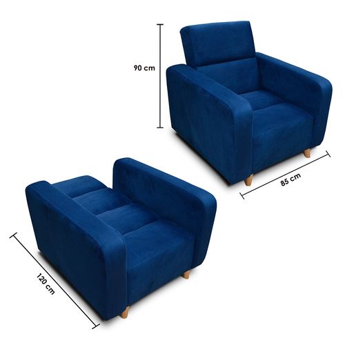 Silla Clic Clac Úngaro  Tela Azul