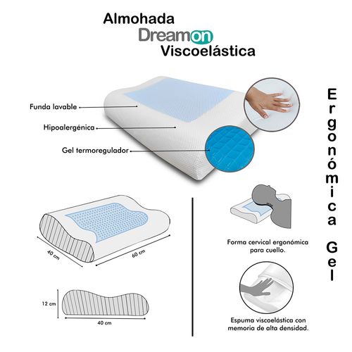 Almohada Dreamon Viscoelástica Ergonómic