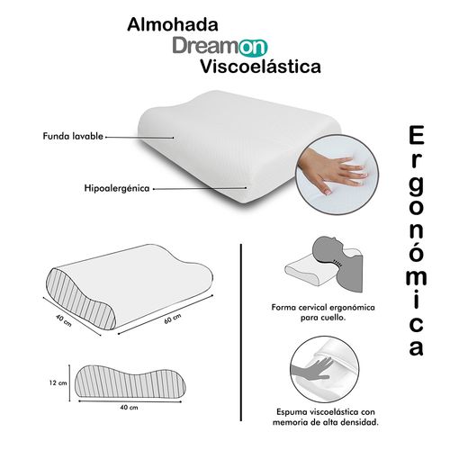 Almohada Dreamon Viscoelástica Ergonómic