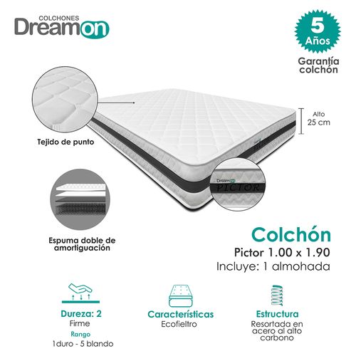 Colchón Dreamon Pictor 100 X 190 Cm
