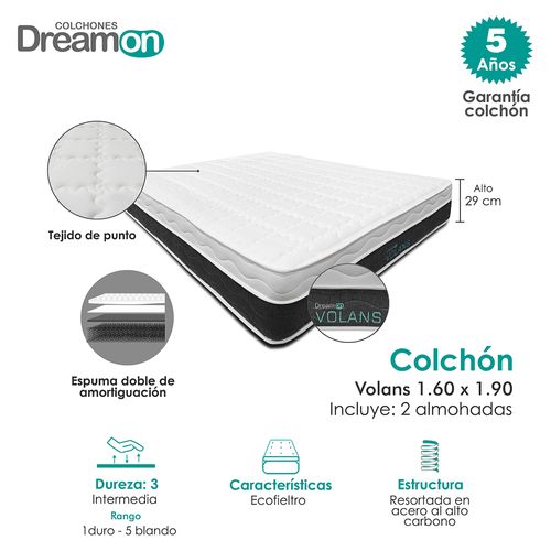 Colchón Dreamon Volans 160 X 190 Cm