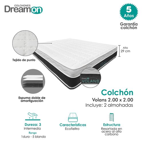 Colchón Dreamon Volans 200 X 200 Cm