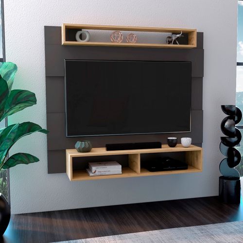 Panel TV 55 Charlotte 120 X 140 RTA Plomo macadamia