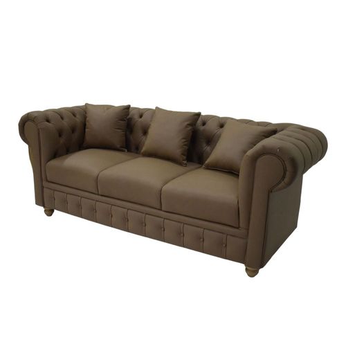 Sofa 3 Pts Chester Tela Caramelo