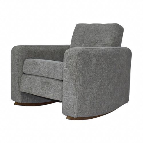 Silla Mecedora Tweed Tela/gris