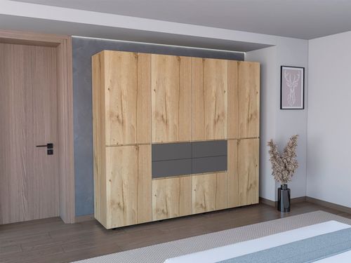 Closet Siruela 200 x 220 x 50 rta Duna Blanco Plomo