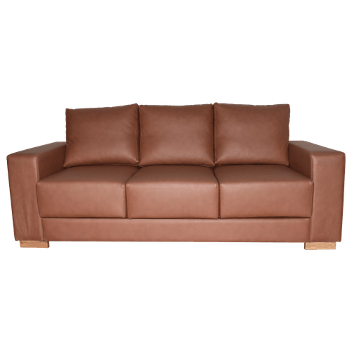 Sofa Bekir 3 puestos en tela, terra