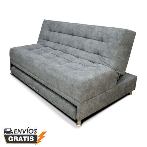 Sofa cama con Tarima Brooke en Tela, Gris