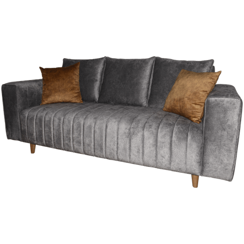 Sofa New York 3 puestos en tela, gris