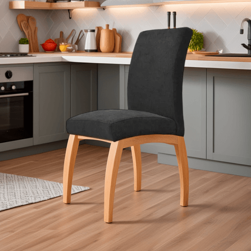 Silla de Comedor Italiana Tela/plomo
