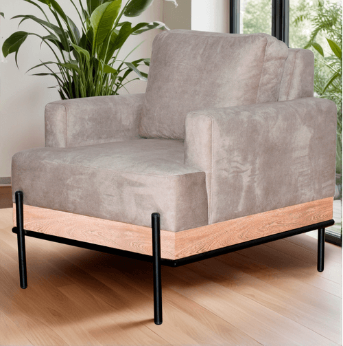 Silla Dtva Bulent  P/hierro Tela/beige