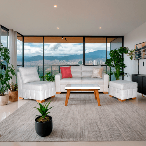 Jgo Sala Plus/sofa+pol +mesa +puff/arena