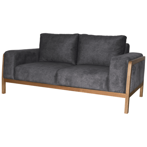 Sofa Bilge 3 puestos en tela, gris