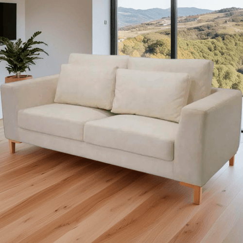 Sofa Lawrence 3 puestos en tela, arena