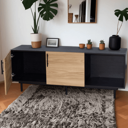 Mesa Tv Cihan  Natural/negro