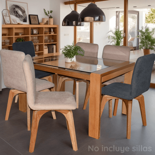 Mesa Comedor 6 Pts Monaco /Vidrio