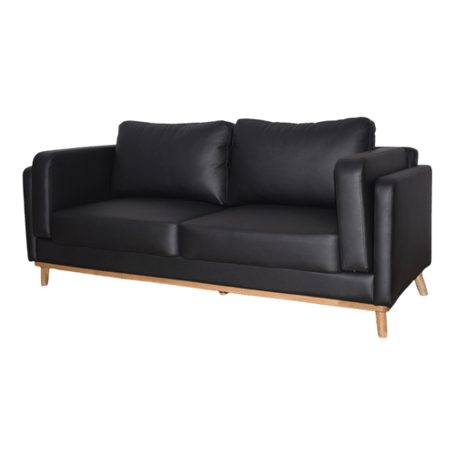 Sofa 3 Puestos Vahit Tela/negro