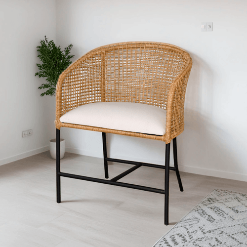 Silla Decorativa Wira Hierro/fibra Nat/t