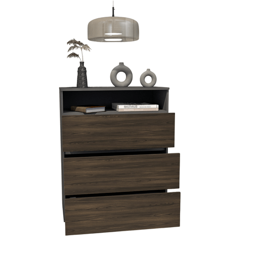 Cajonera Houck 102x80x40 RTA Plomo + Nogal Eu