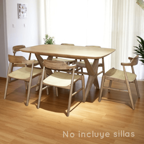 Mesa Comedor 6 Puestos Taure Madera/natu