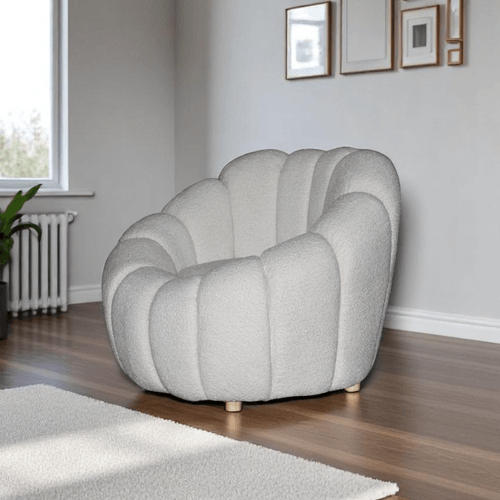 Silla Decorativa Ilkin Tela /marfil