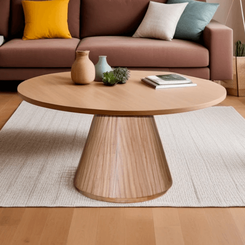 Mesa Centro Zuri 80 Cm Plana/natural