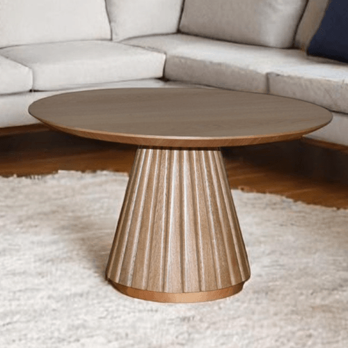 Mesa Centro Zuri 60 Cm Listones/natural