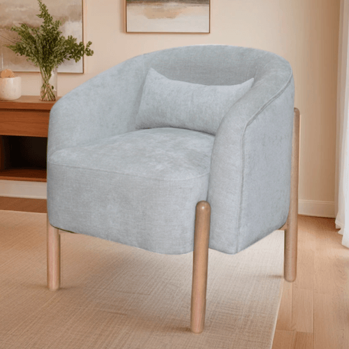 Silla Decorativa Hasnu Tela Arena/pata N
