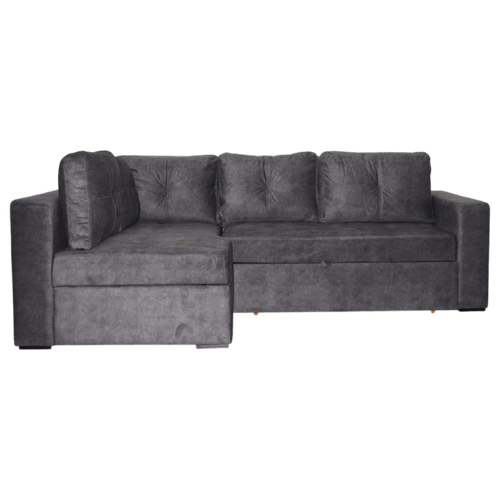 Sofa cama Modular Valencia Derecho en Tela, plomo