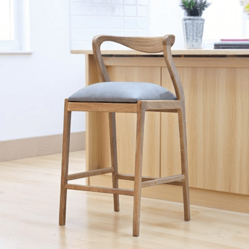 Silla de Barra en madera Viggo gris