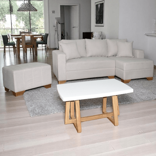 Sala Mod Acra Izq/puff/mesa C/tela Arena