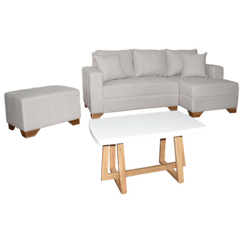 Sala Mod Acra Izq/puff/mesa C/tela Arena