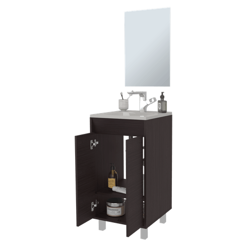 Set Mueble de Baño Brandy + Espejo Bolonia 84X45X45 RTA Wengue ZF