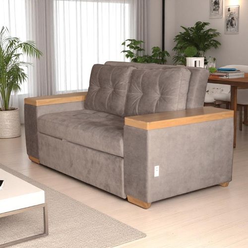 Sofa cama Liverpool en Tela, gris