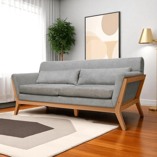 Sofa Nebu 3 puestos en tela, beige
