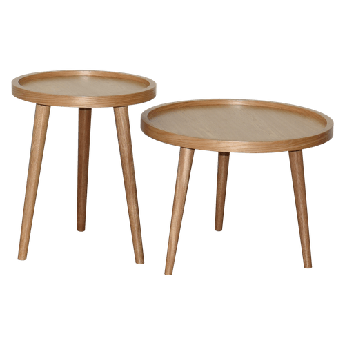 Set Mesas Auxiliares Lena Natural