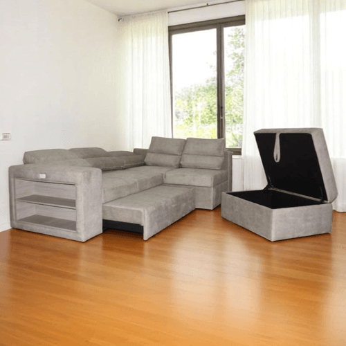 Sofa cama Modular Horok Izquierdo en Tela, beige