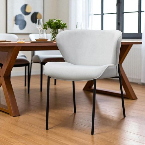 Silla De Comedor Loira Pata Hierro/tela