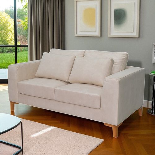 Sofa Lawrence 2 puestos en tela, arena